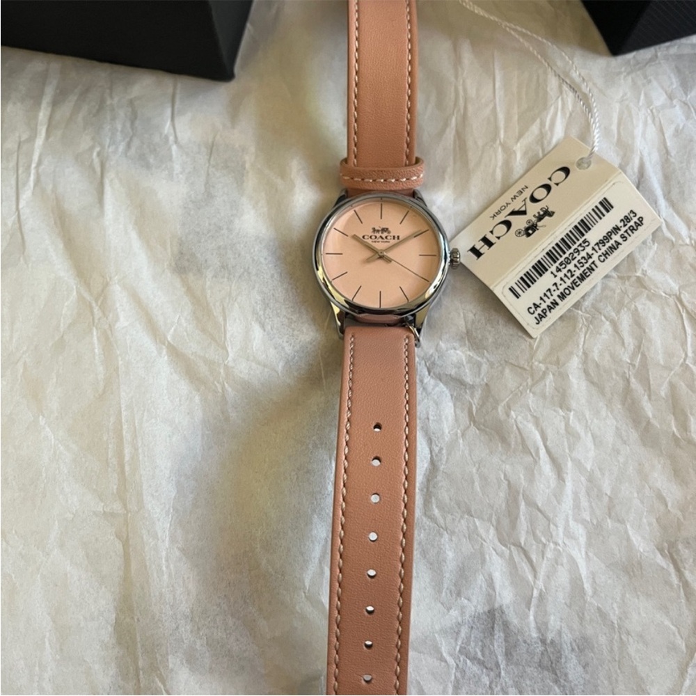 Coach Women's Watch Quartz Analog Leather Pink W1549 NWT - Picture 5 of 9